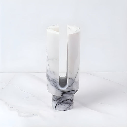 Sleek Marble Candle Stand for Elegant Interiors