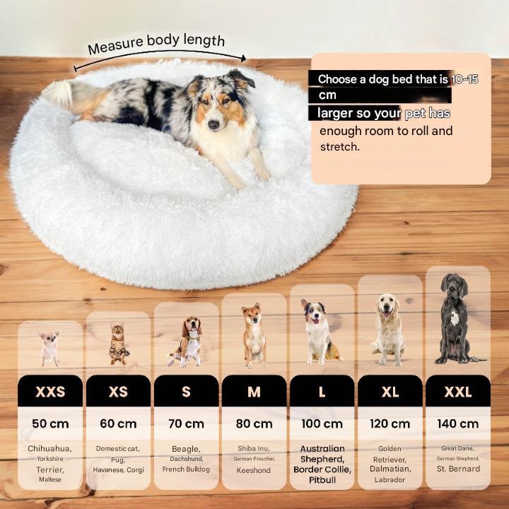 Orthopedic Plush Dog Bed – FluffyNest Comfort Sleeping Cushion