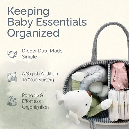 Chic Cotton Rope Organizer for Baby Essentials