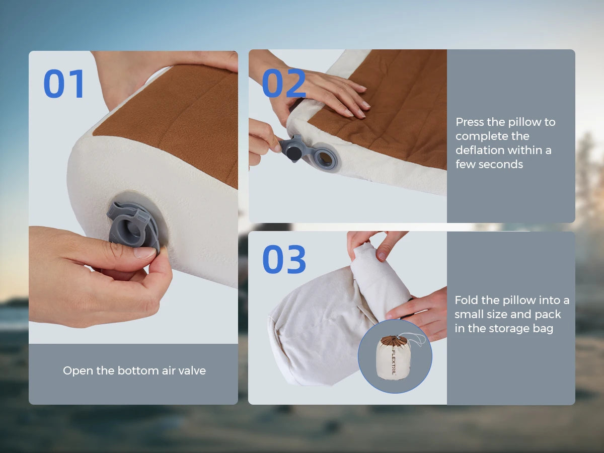 Travel Pillow with Adjustable Height | Ergonomic Neck Support & Compact Design