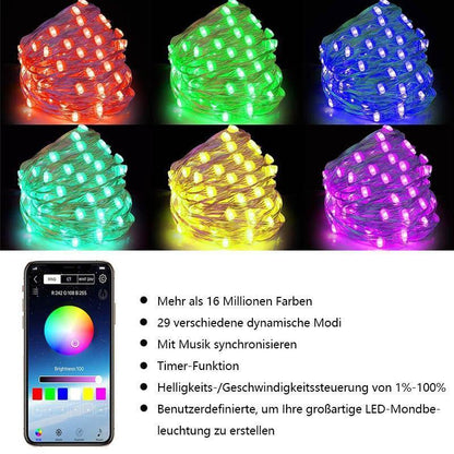 Smart Christmas LED String Lights with App Control