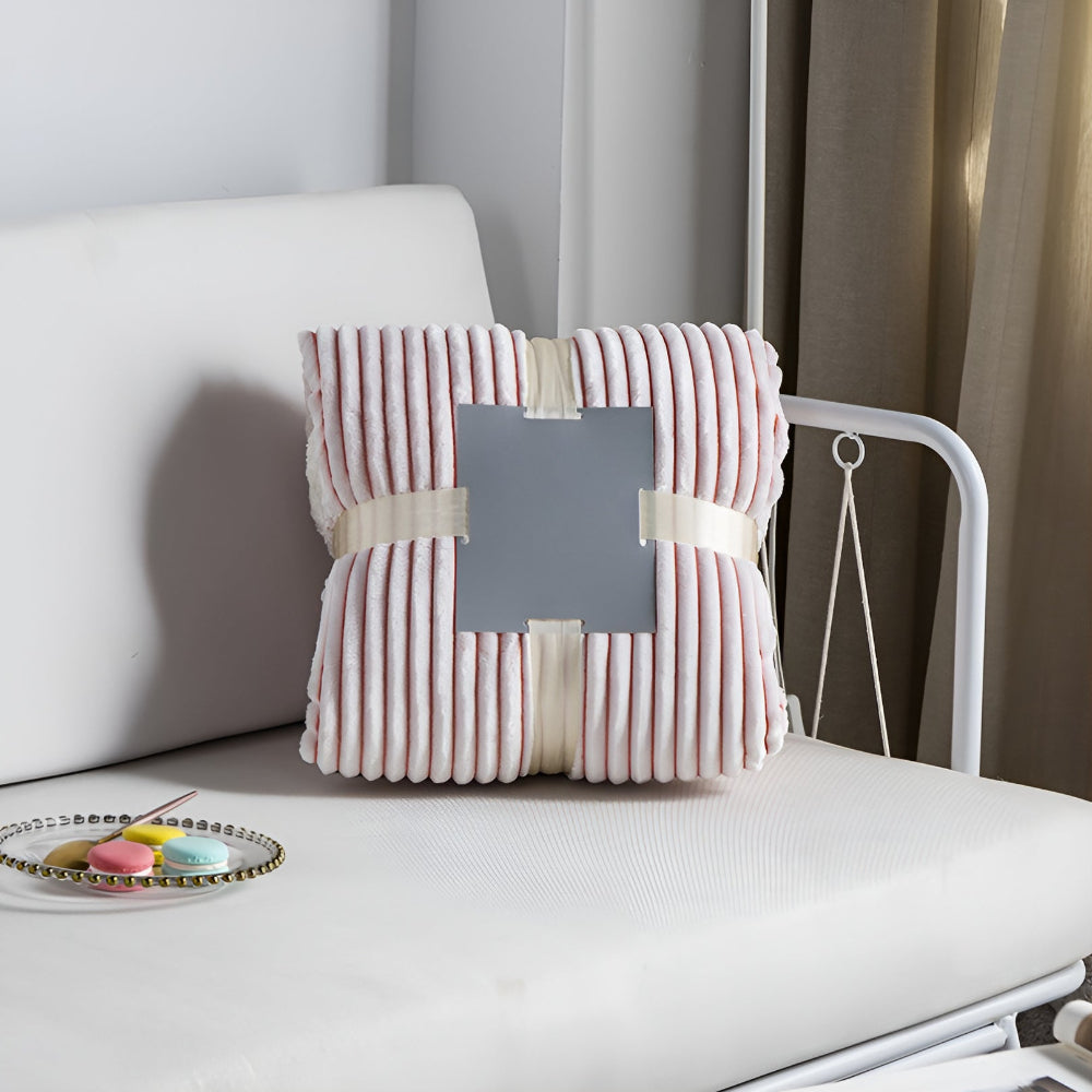 Plush Comfort Striped Fleece Blanket