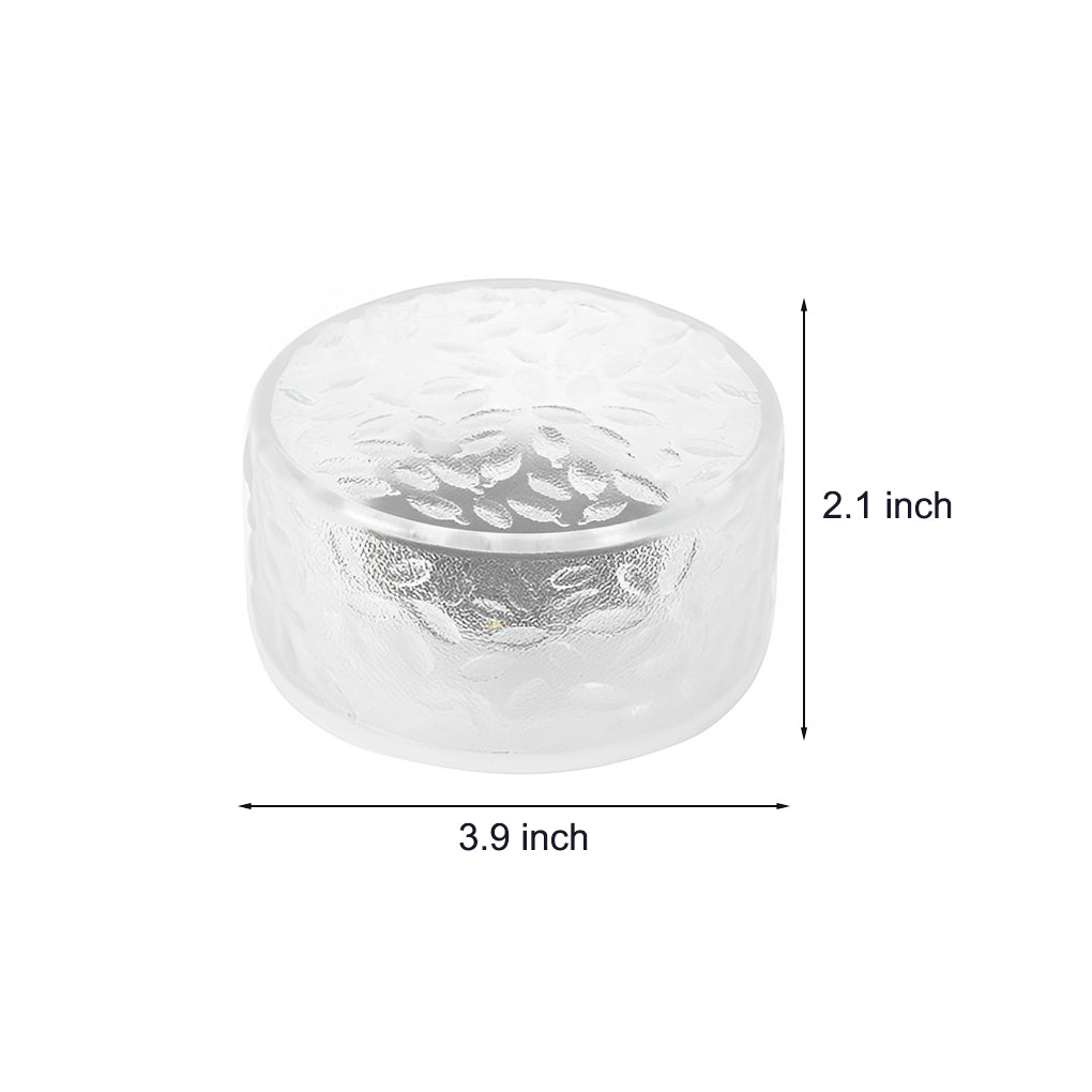 4 Pack Round LED Ice Brick Lights for Holiday Step Illumination