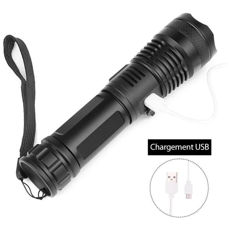 Rechargeable LED Tactical Laser Flashlight 90000 Lumens - Buy 2, Get Free Shipping