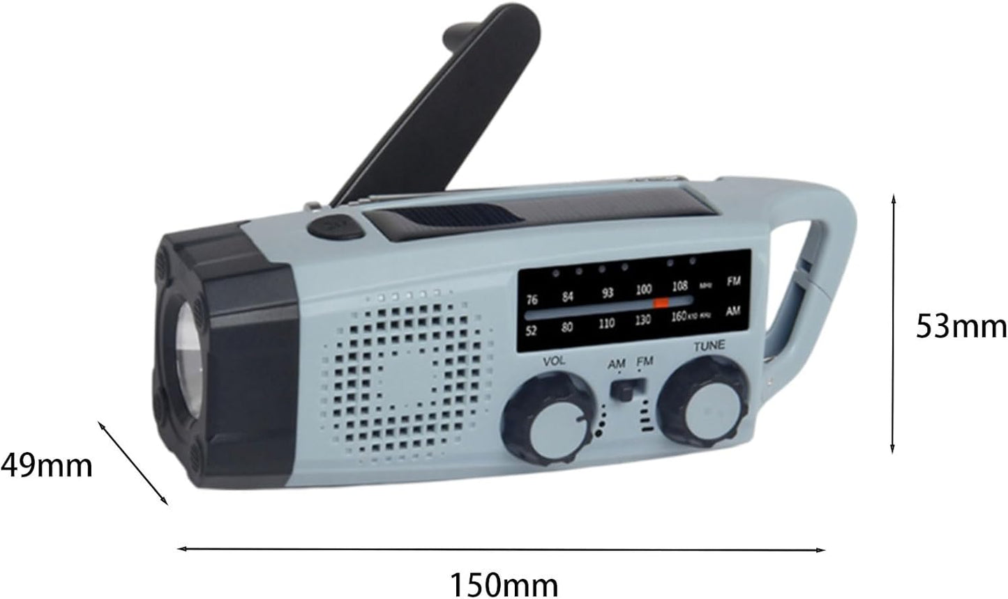 Emergency Radio with Hand Crank, LED Light & SOS Alert
