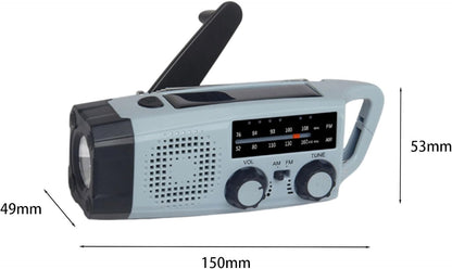 Emergency Radio with Hand Crank, LED Light & SOS Alert