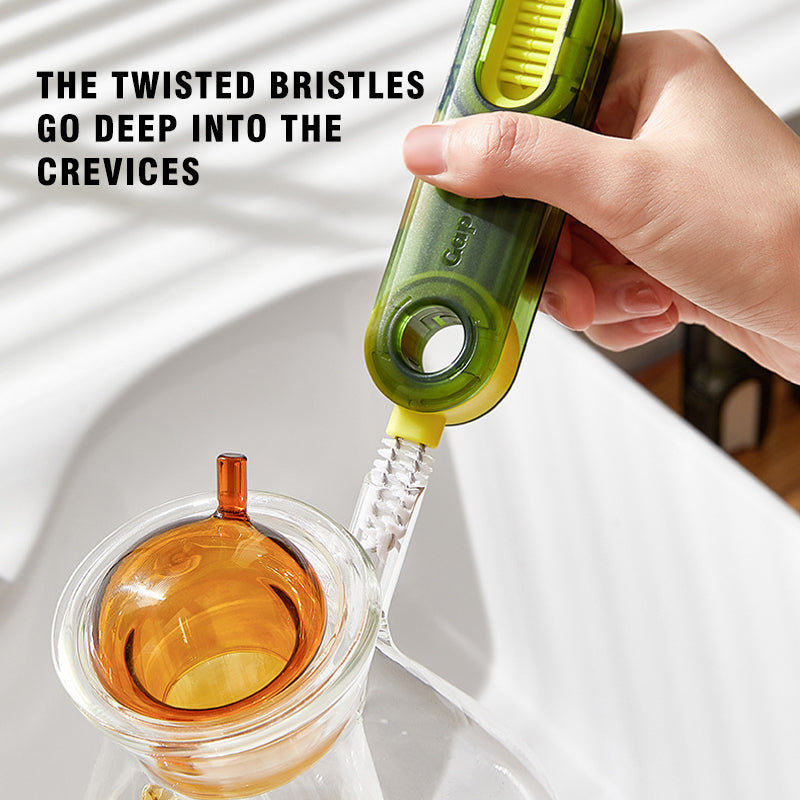 Versatile 3-in-1 Bottle and Gap Cleaner Brush