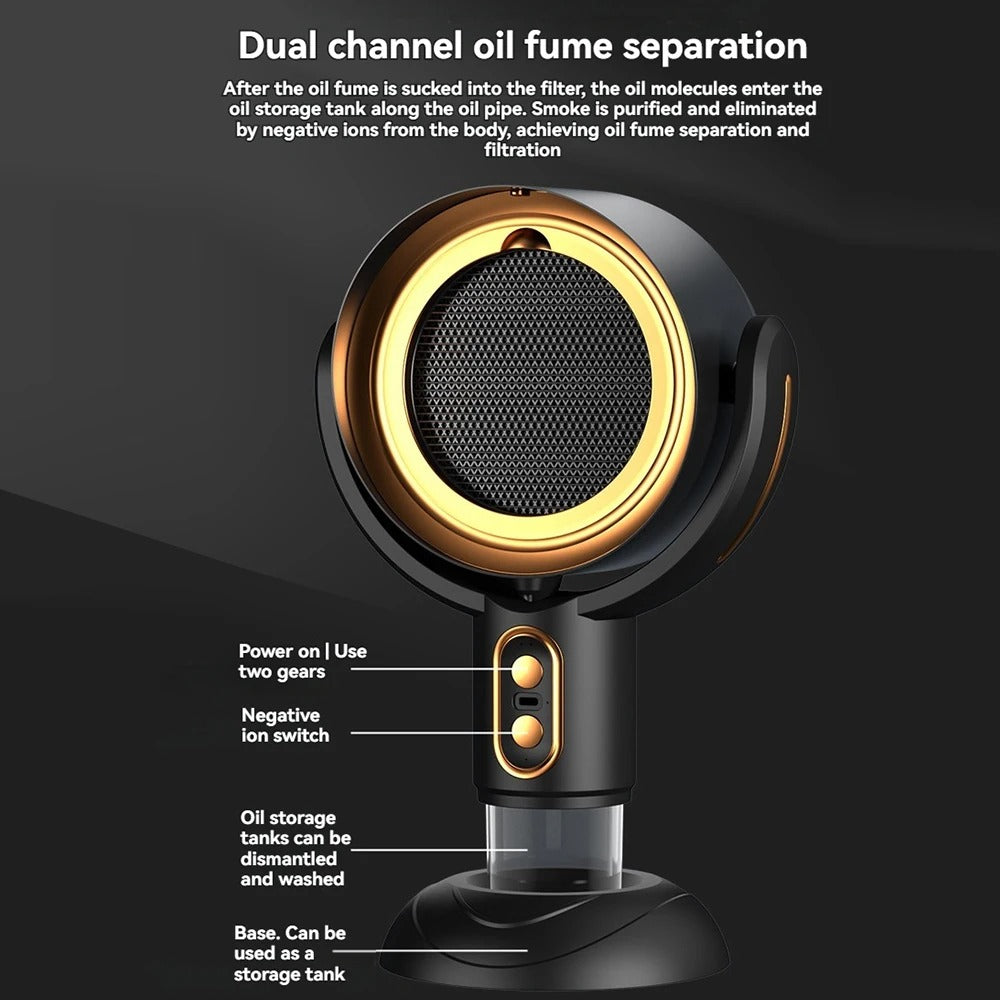 Portable Air Purifier Fan with Ion Technology and USB Charger
