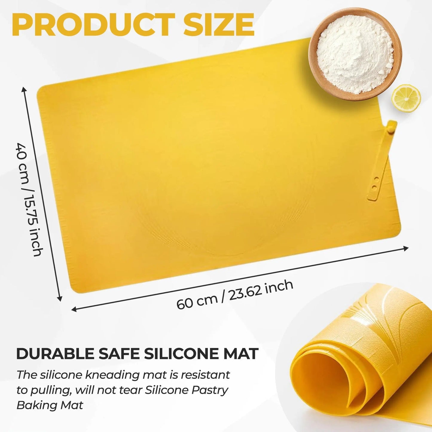 Non-Slip Silicone Baking Mat with Measurement Guide