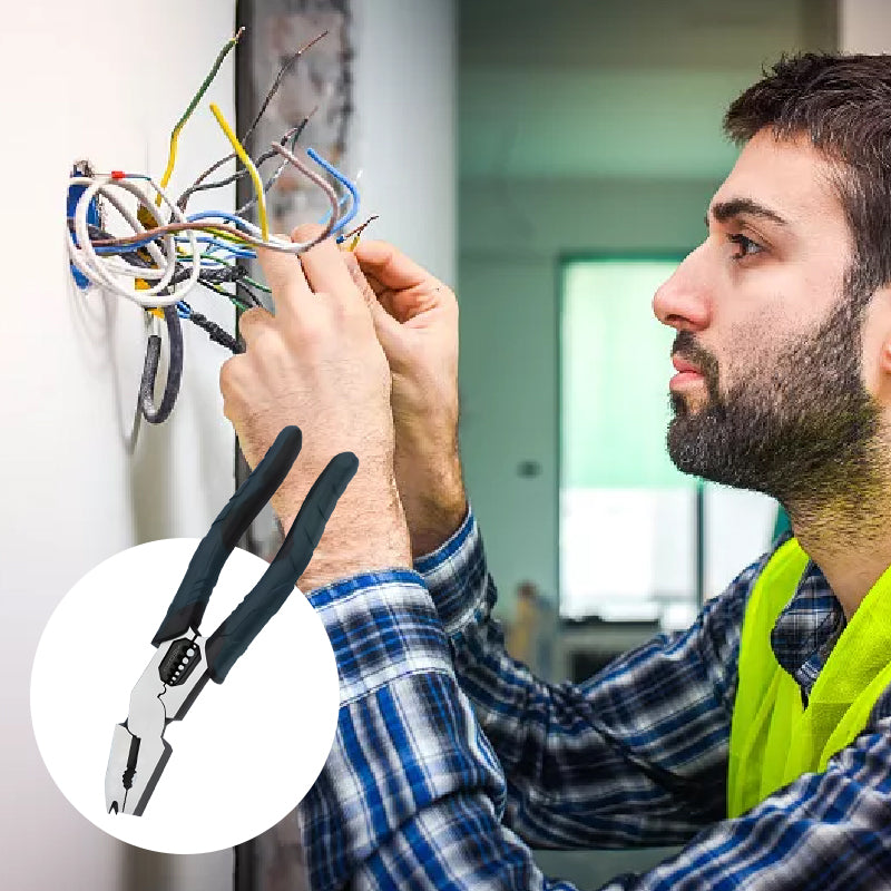 Versatile Wire Stripper Tool with Crimping Functionality | 23 cm