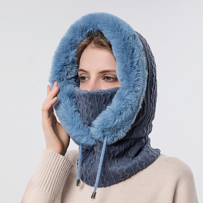 Women's Versatile 3-in-1 Winter Beanie with Face Shield
