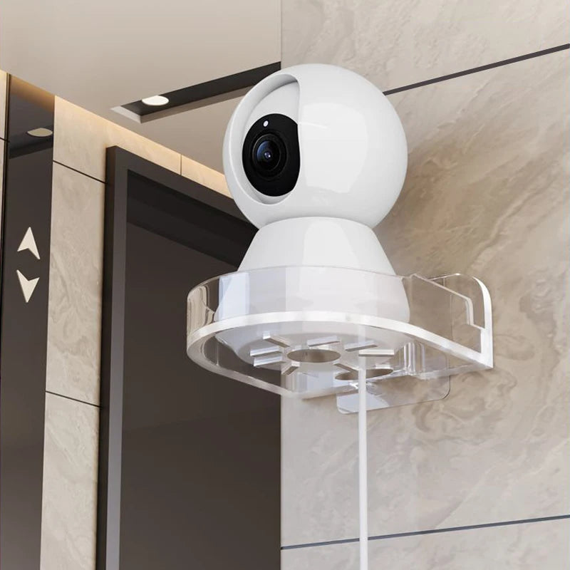 Adjustable Heavy-Duty Camera Wall Mount - Drill-Free Installation, Waterproof and Clear