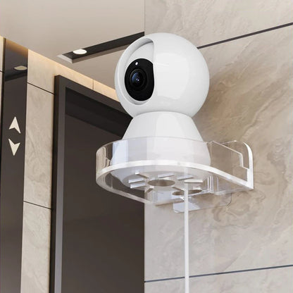 Adjustable Heavy-Duty Camera Wall Mount - Drill-Free Installation, Waterproof and Clear