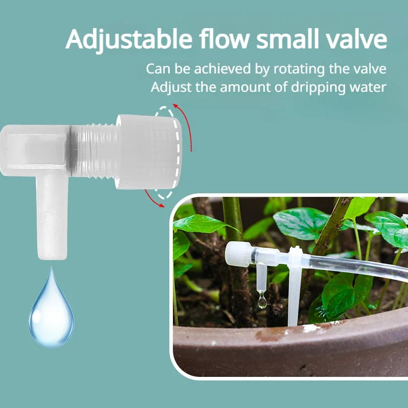 Automatic Irrigation System with Adjustable Drip Watering for Balcony and Potted Plants