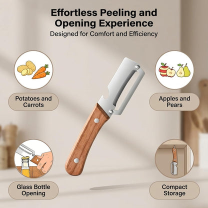 Ultimate 2-in-1 Peeler & Bottle Opener with Ergonomic Grip