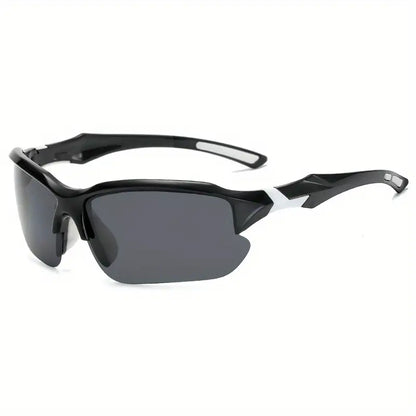 Lightweight Polycarbonate Sports Sunglasses with UV400 Protection - Non-Slip Temples for Cycling, Running, Fishing