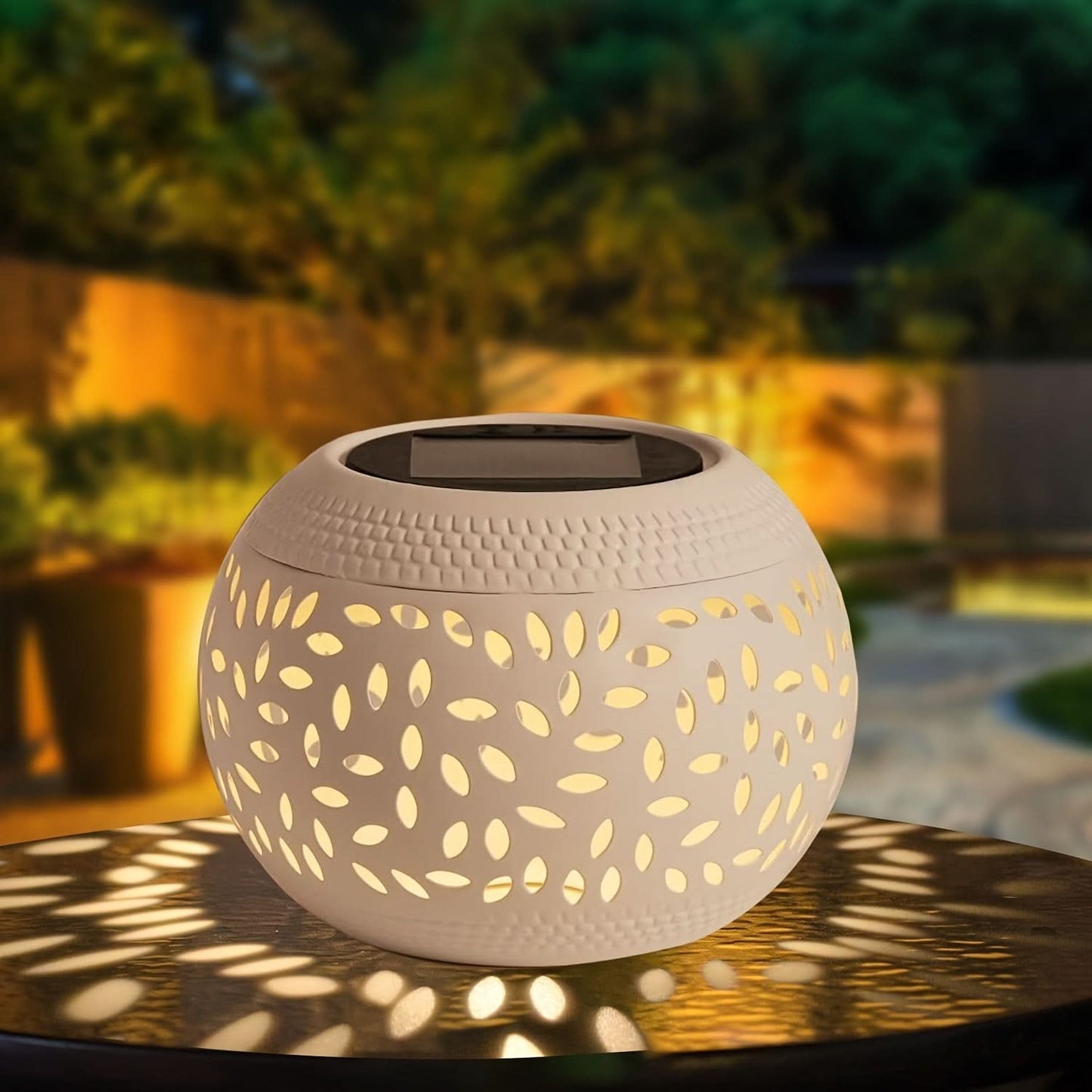 Solar-Powered Table Lamp with Motion Sensor