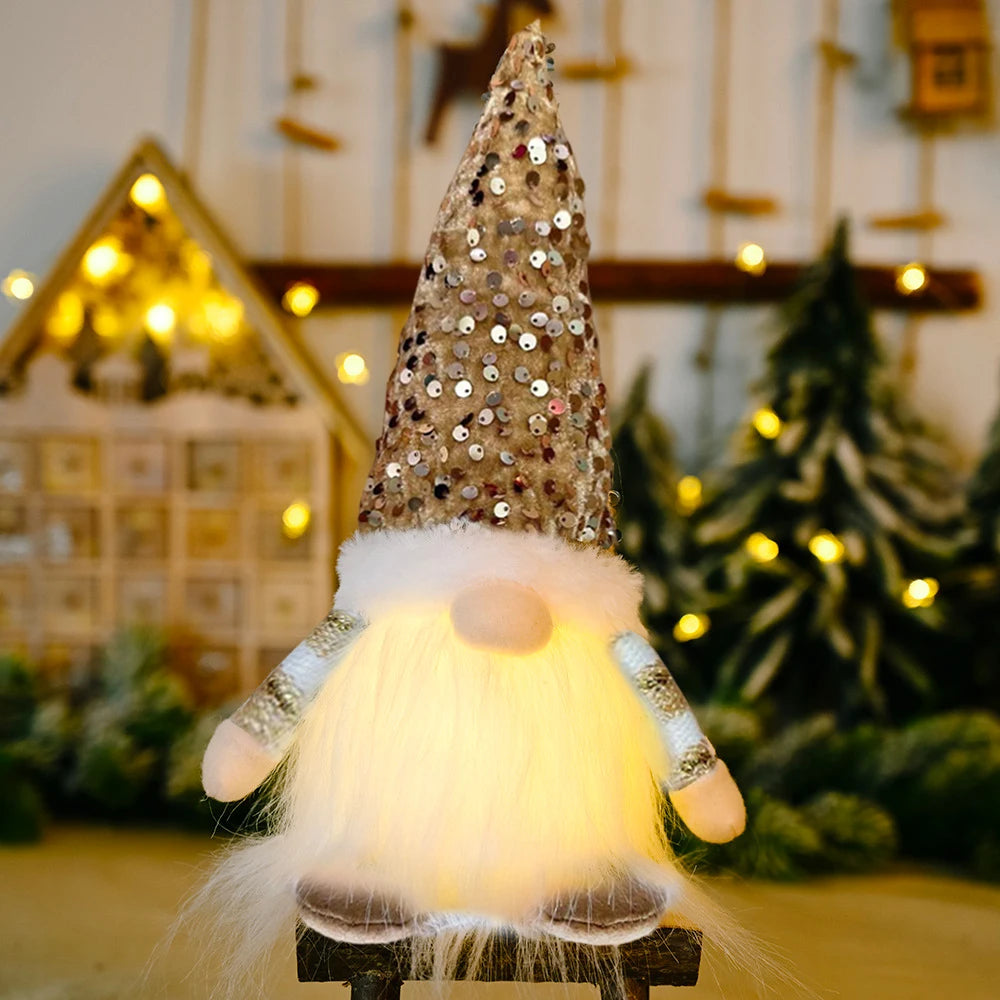 Illuminated Christmas Gnome Decoration | 30 x 10 x 10 cm | LED Table & Window Ornament | Battery Operated | Holiday Gift Idea