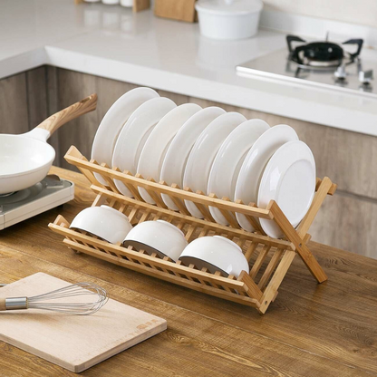 Vertical Compartment Bamboo Drying Rack