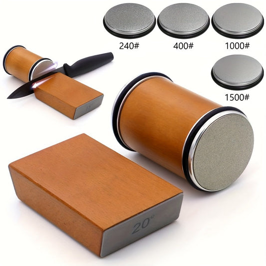 DuoSharp Sharpening Stone with Magnetic Holder for 15° and 20° Angles for Wood and Metal