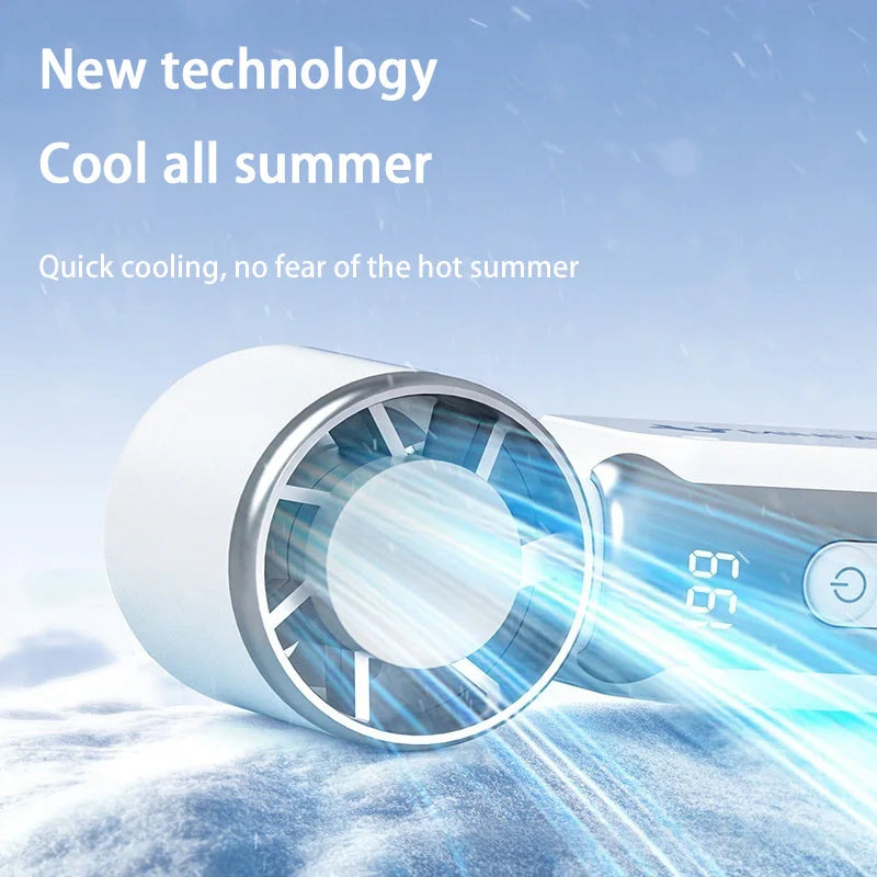 Portable USB-C Handheld Fan with 199 Speed Settings and 4000mAh Battery
