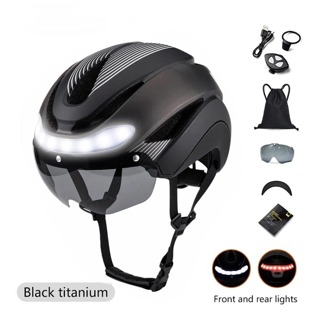 Smart LED Bicycle Helmet with Turn Signals and Triple Layer Safety