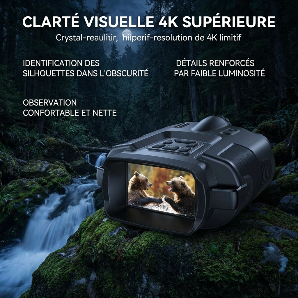 4K Night Vision Binoculars for Clear Wide-Field Imaging
