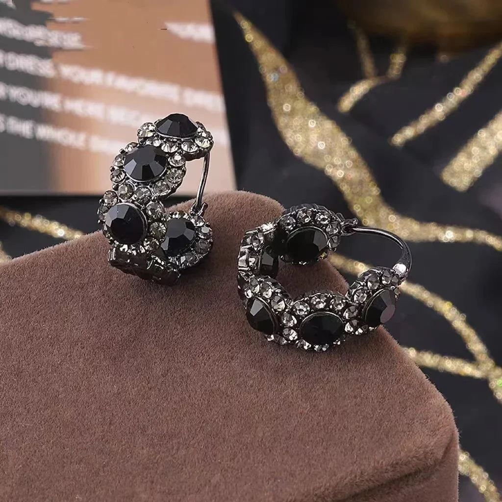 Elegant Gold-Plated Vintage French Earrings