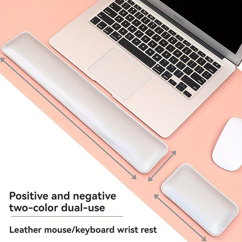 Three-Piece Desk Set in PU Leather with Wrist and Pad Supports