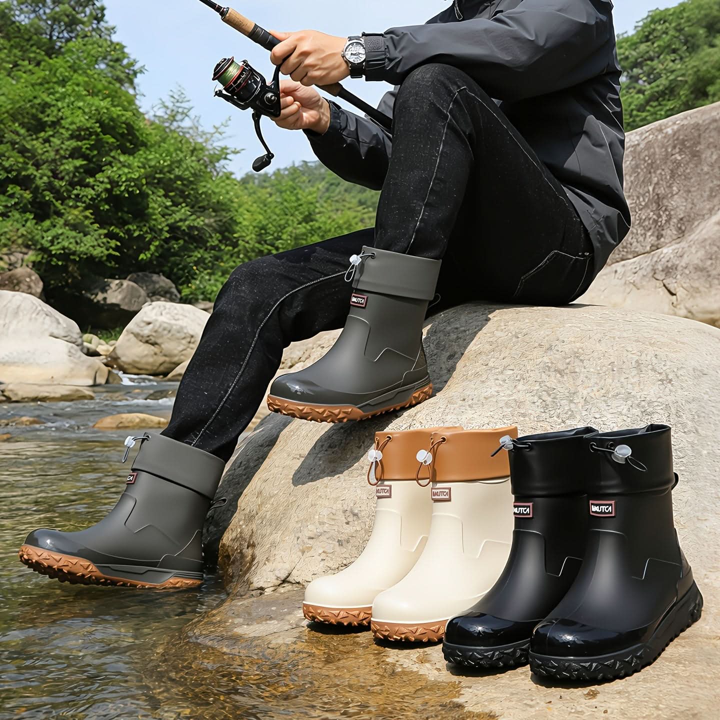 Lightweight Short Rain Boots – Waterproof Design