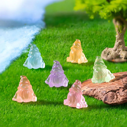 Mini Garden Gnome Set with 10 Pieces | Resin Statues | Colorful Fairy Garden Decor