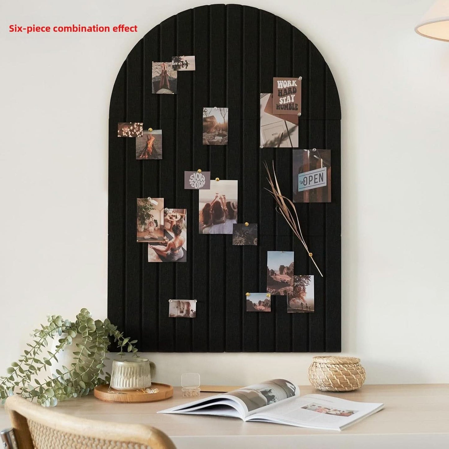 Large Arched Felt Board for Chic Wall Arrangements