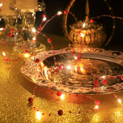 Pearl String Lights | 2m / 5m Length | 20 / 50 LEDs | Warm White | Battery Operated & Flexible