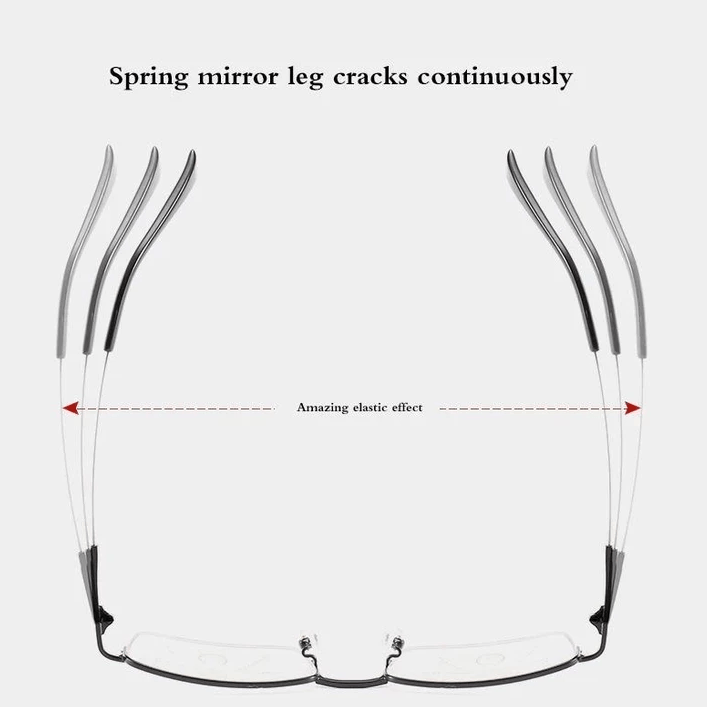 Dual-Use Reading Glasses with Titanium Frame for Distance and Near Vision