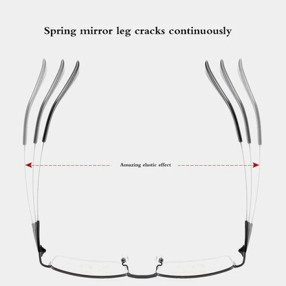 Dual-Use Reading Glasses with Titanium Frame for Distance and Near Vision