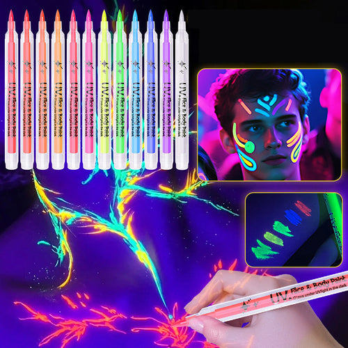 Waterproof Neon Face Paint for All-Night Glow