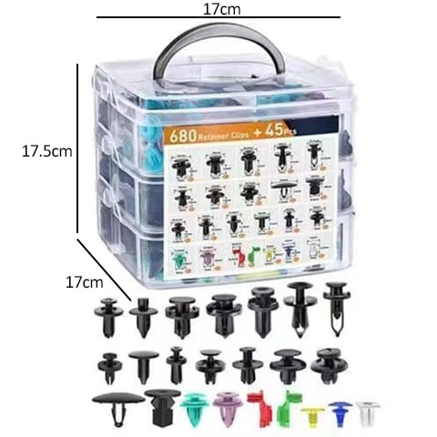 AutoFix Pro – 725 Piece Universal Clip Set for Easy Repairs
