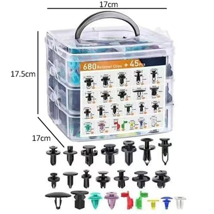 AutoFix Pro – 725 Piece Universal Clip Set for Easy Repairs