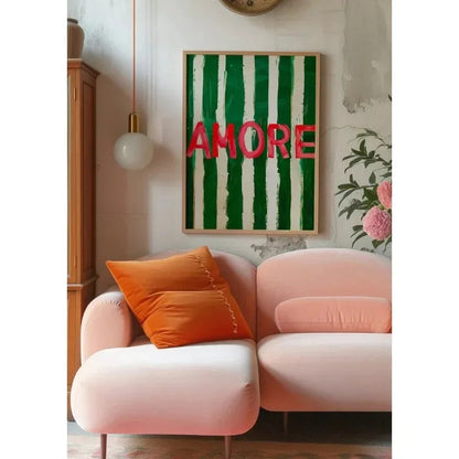 Green Striped Psychedelic Wall Decoration