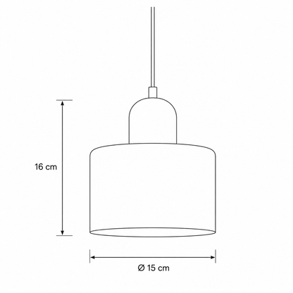 Glass Pendant Light in Cylindrical Shape