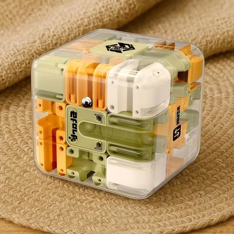 Interactive 3D Maze Challenge Cube for Kids