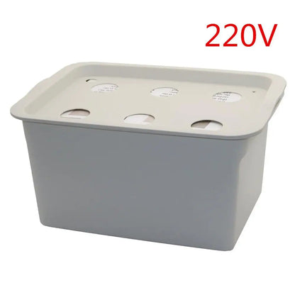 6-Piece Hydroponic Growing System Kit | DWC Grow Box | 220V Air Pump with EU Plug