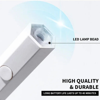 Portable LED UV Nail Lamp - Rechargeable & Fast-Drying - Compact Device with USB - Pink / White
