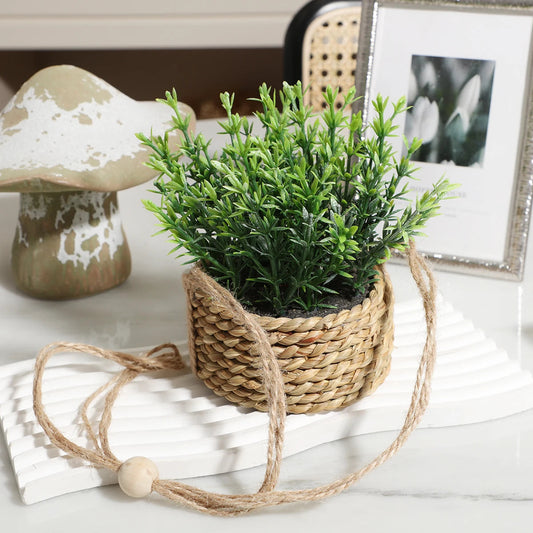 Artificial Eucalyptus and Rosemary Plant | 40 cm | Potted | Realistic Indoor PE Plastic Decoration | Low Maintenance