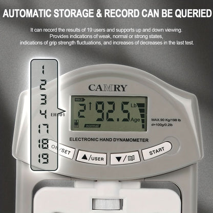 Digital Grip Strength Tester – Grip Meter Device