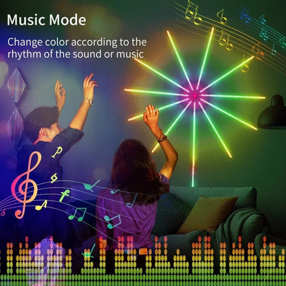 Bluetooth-Controlled RGBIC Fairy Lights with Music App - 5V USB Garland for Weddings, Parties & Christmas