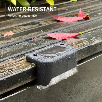 Solar-Powered LED Step Lights for Outdoor Stairs, Garden Paths, and Patios