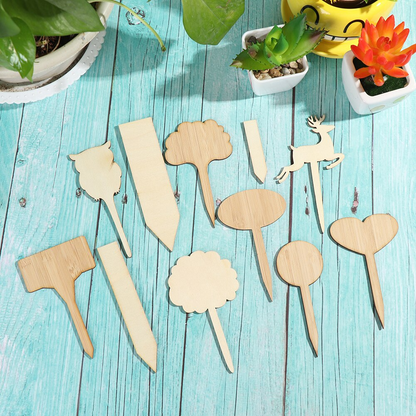 Reusable Wooden Plant Care Labels – Never Forget Your Plants