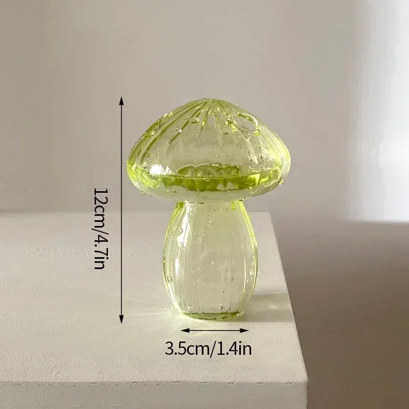 Mushroom-Shaped Glass Vase for Hydroponics | Decorative Table Terrarium