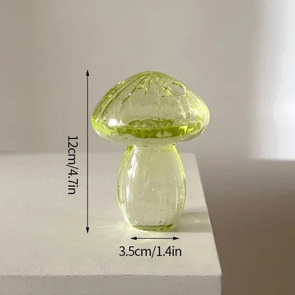 Mushroom-Shaped Glass Vase for Hydroponics | Decorative Table Terrarium